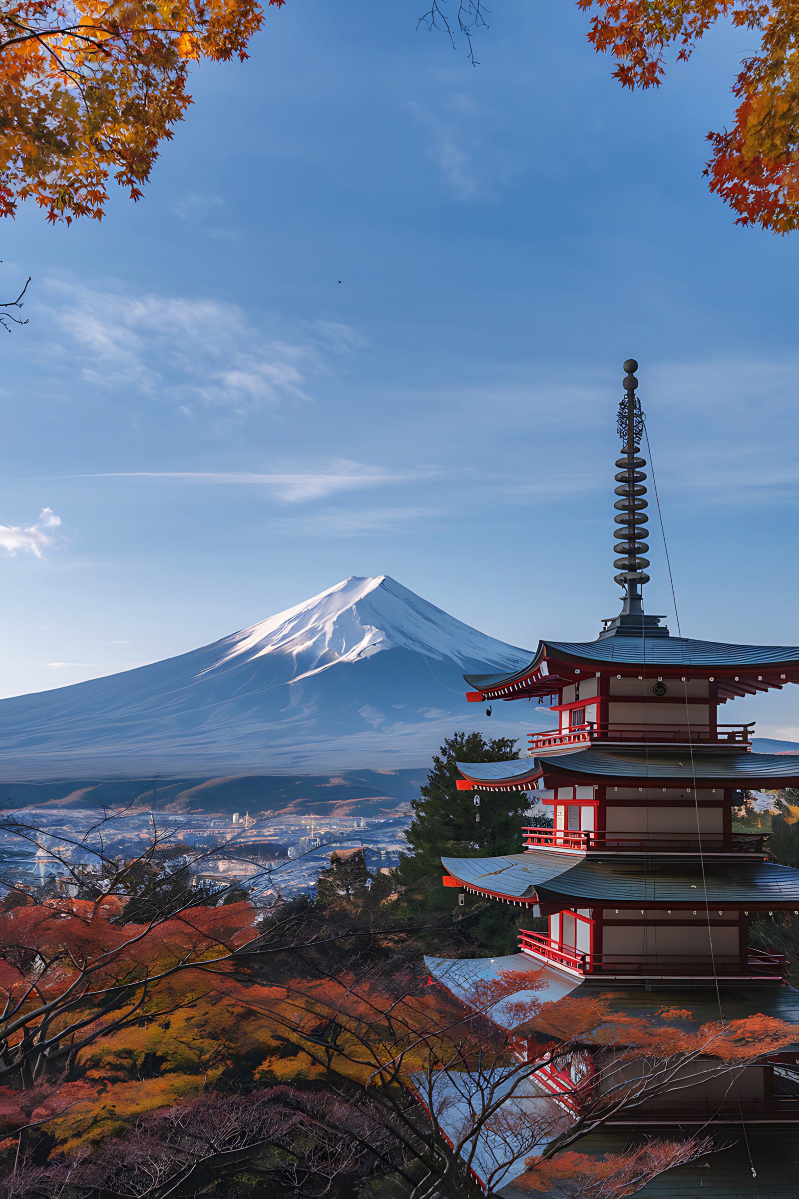 autumn-serenity-mount-fuji-traditional-pagoda-view