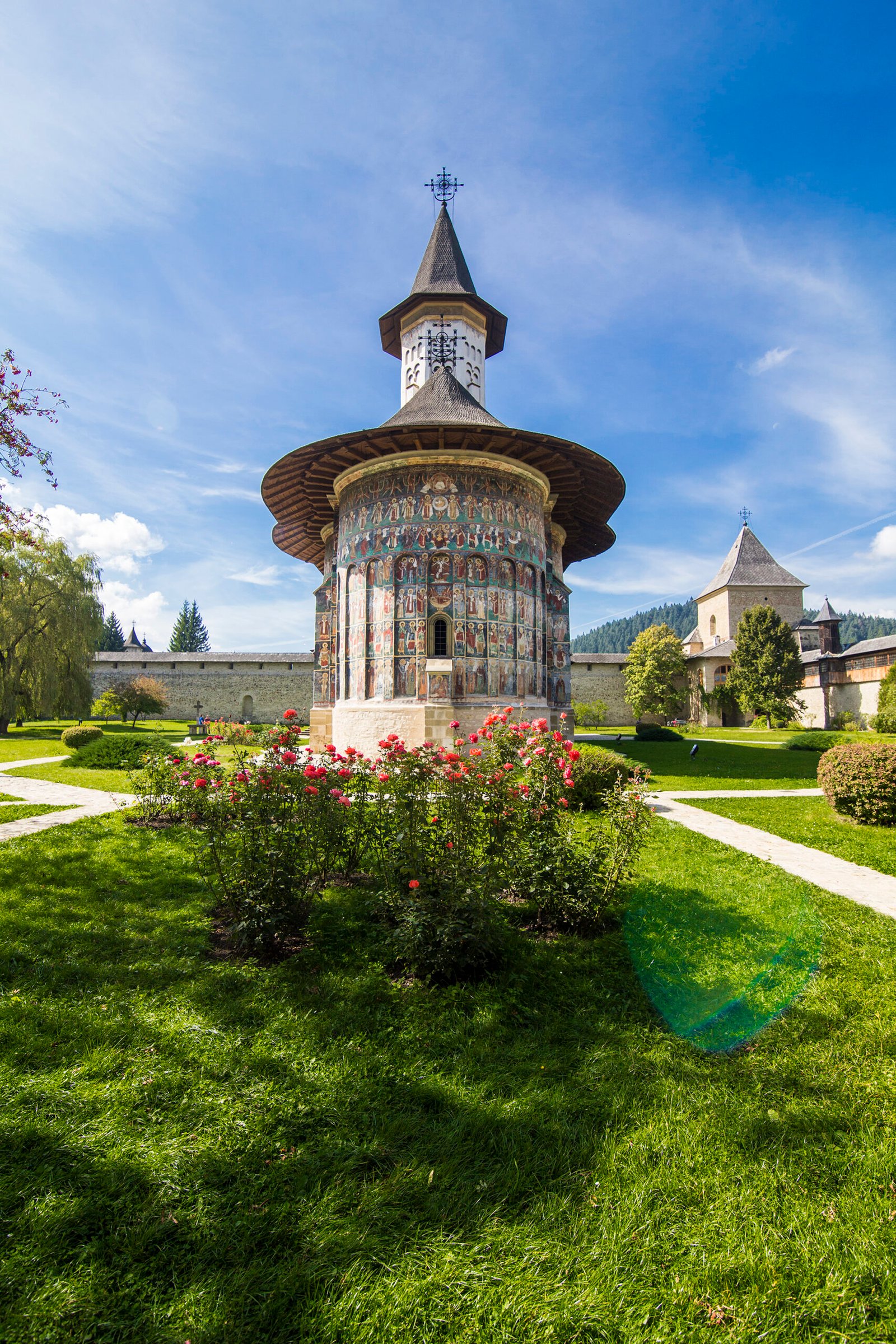 The church from Sucevita Monastery in Bucovina Romania