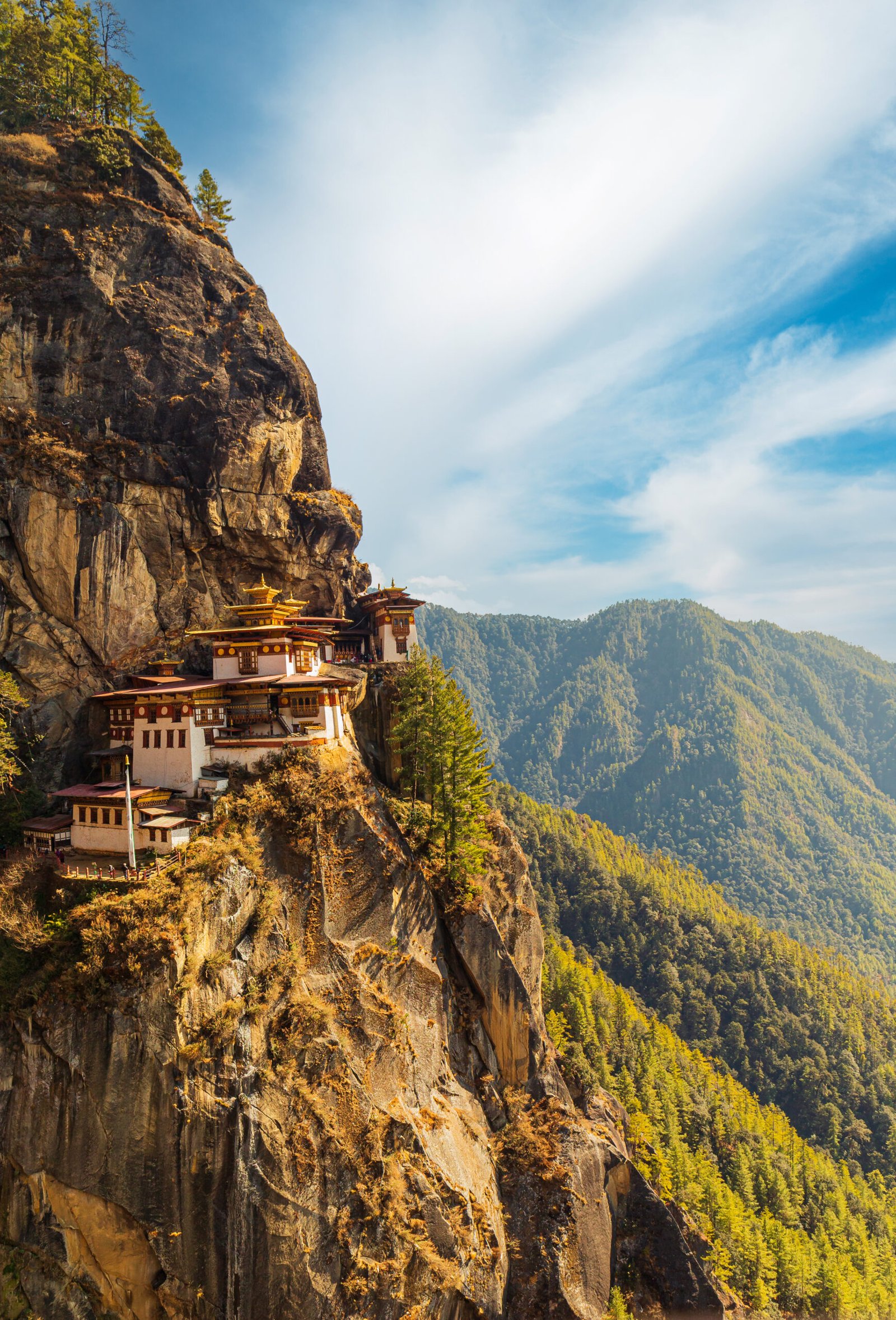The famous Tigers Nest Dzong near Paro in Bhutan
